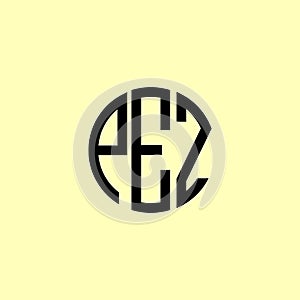 Creative Rounded Initial Letters PEZ Logo photo