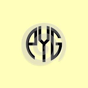 Creative Rounded Initial Letters PYG Logo photo