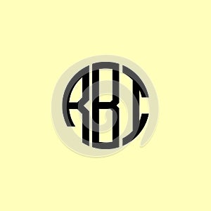 Creative Rounded Initial Letters RBI Logo photo