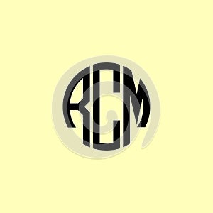 Creative Rounded Initial Letters RCM Logo