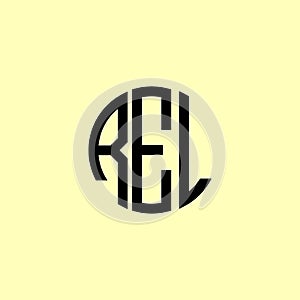 Creative Rounded Initial Letters REL Logo photo