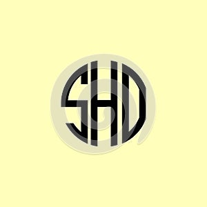 Creative Rounded Initial Letters SHO Logo