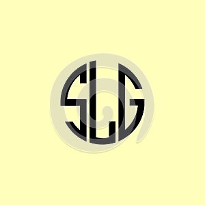 Creative Rounded Initial Letters SLG Logo