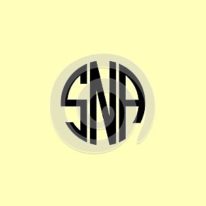 Creative Rounded Initial Letters SNA Logo