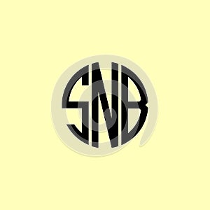 Creative Rounded Initial Letters SNB Logo