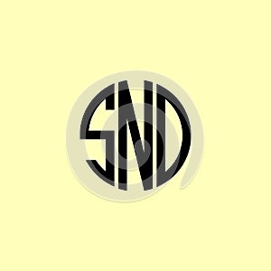 Creative Rounded Initial Letters SND Logo