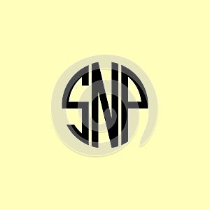 Creative Rounded Initial Letters SNP Logo