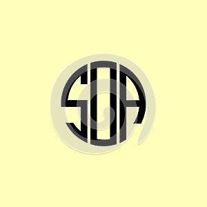 Creative Rounded Initial Letters SOA Logo photo