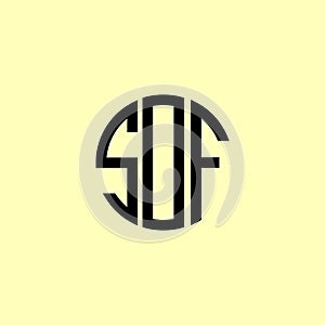 Creative Rounded Initial Letters SOF Logo photo