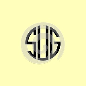 Creative Rounded Initial Letters SUF Logo