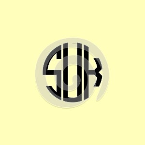 Creative Rounded Initial Letters SUK Logo photo