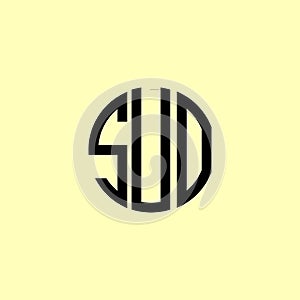 Creative Rounded Initial Letters SUO Logo photo
