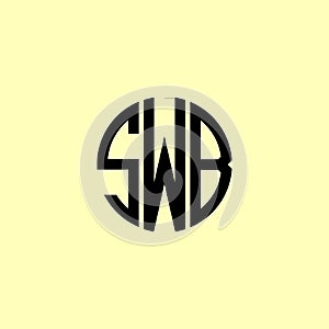 Creative Rounded Initial Letters SWB Logo