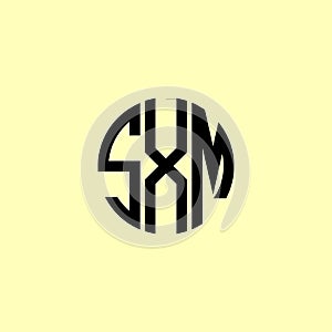 Creative Rounded Initial Letters SXM Logo photo