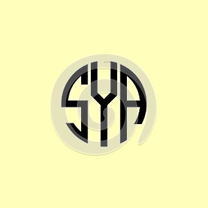 Creative Rounded Initial Letters SYA Logo