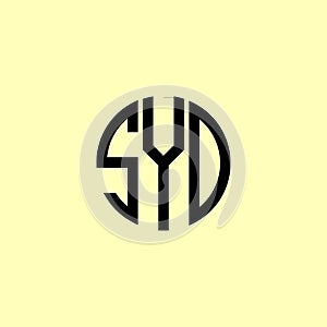 Creative Rounded Initial Letters SYD Logo photo