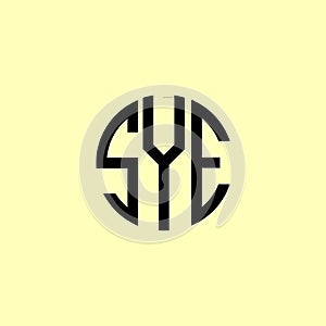 Creative Rounded Initial Letters SYE Logo