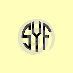 Creative Rounded Initial Letters SYE Logo