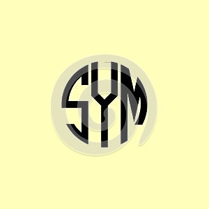 Creative Rounded Initial Letters SYM Logo