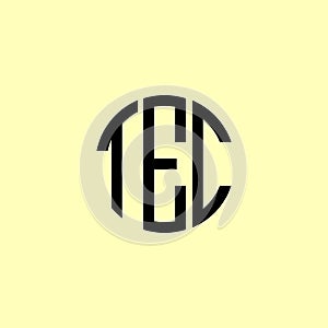 Creative Rounded Initial Letters TEC Logo
