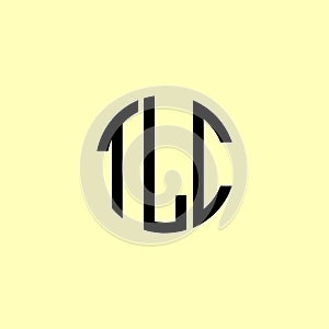 Creative Rounded Initial Letters TLC Logo