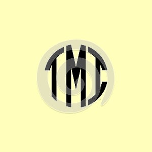 Creative Rounded Initial Letters TMI Logo photo