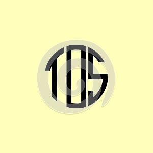 Creative Rounded Initial Letters TOS Logo photo