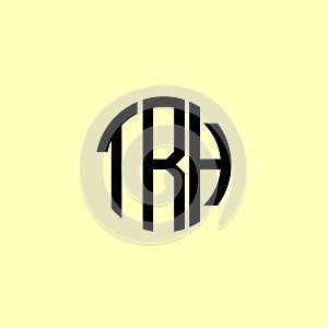 Creative Rounded Initial Letters TRH Logo photo
