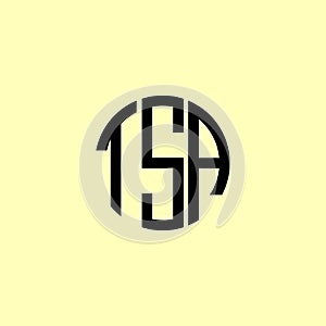 Creative Rounded Initial Letters TSA Logo