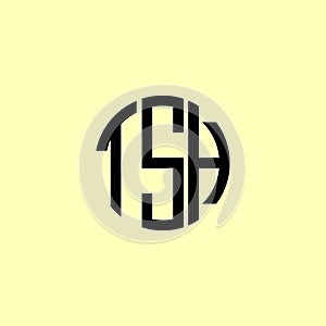 Creative Rounded Initial Letters TSH Logo photo