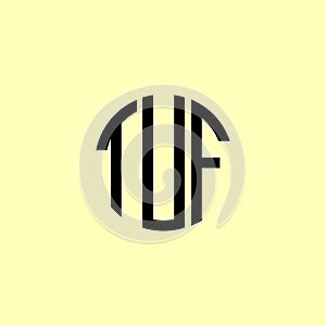 Creative Rounded Initial Letters TUF Logo photo