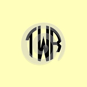 Creative Rounded Initial Letters TWR Logo