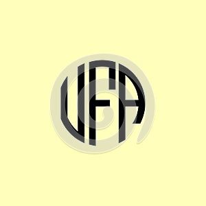 Creative Rounded Initial Letters UFA Logo