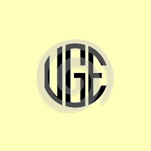 Creative Rounded Initial Letters UGE Logo photo