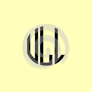 Creative Rounded Initial Letters ULL Logo