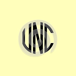 Creative Rounded Initial Letters UNC Logo photo
