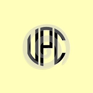 Creative Rounded Initial Letters UPC Logo