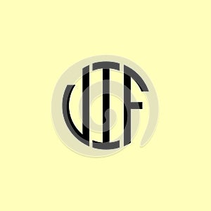 Creative Rounded Initial Letters VIF Logo photo