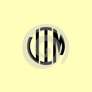 Creative Rounded Initial Letters VIM Logo