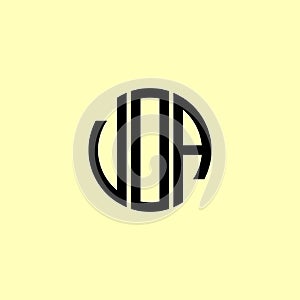 Creative Rounded Initial Letters VOA Logo photo