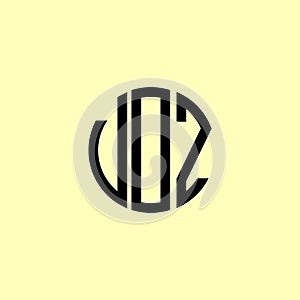 Creative Rounded Initial Letters VOZ Logo photo