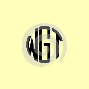 Creative Rounded Initial Letters WGT Logo