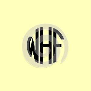 Creative Rounded Initial Letters WHF Logo