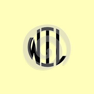 Creative Rounded Initial Letters WIL Logo