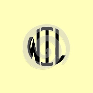 Creative Rounded Initial Letters WIL Logo photo