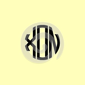 Creative Rounded Initial Letters XON Logo