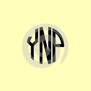 Creative Rounded Initial Letters YNP Logo photo