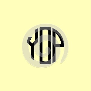 Creative Rounded Initial Letters YOP Logo photo