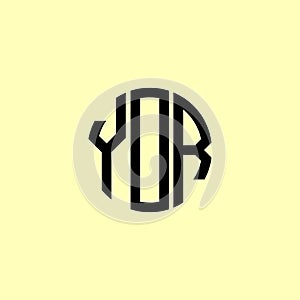 Creative Rounded Initial Letters YOR Logo