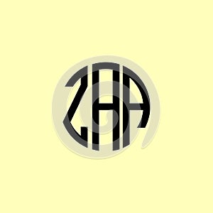 Creative Rounded Initial Letters ZAA Logo